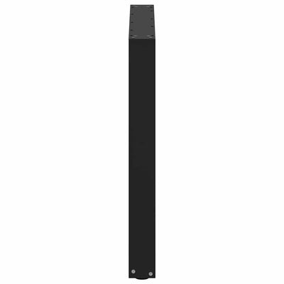 ruokapöydän jalat U-muotoiset 2 kpl Musta 80x(72-73) cm Teräs