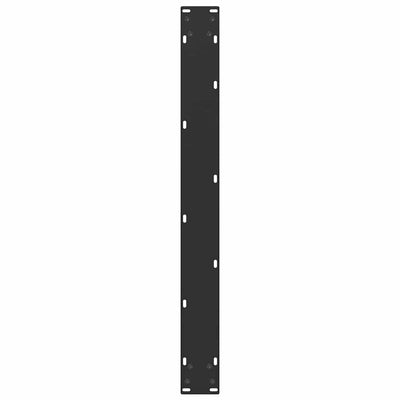 ruokapöydän jalat U-muotoiset 2 kpl Musta 80x(72-73) cm Teräs