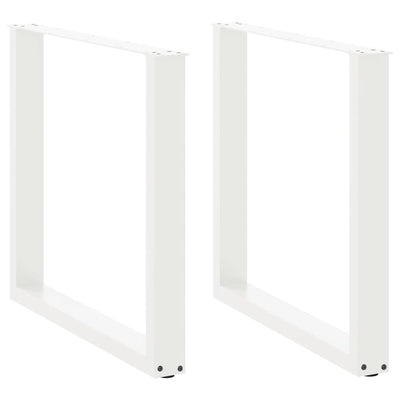ruokapöydän jalat U-muotoiset 2 kpl Valkoinen 80x(72-73) cm