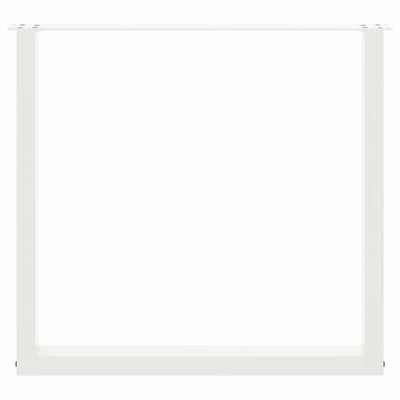 ruokapöydän jalat U-muotoiset 2 kpl Valkoinen 80x(72-73) cm