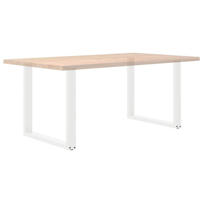 ruokapöydän jalat U-muotoiset 2 kpl Valkoinen 80x(72-73) cm