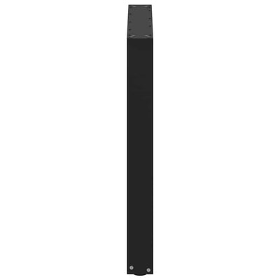 ruokapöydän jalat U-muotoiset 2 kpl Musta 90x(72-73) cm Teräs