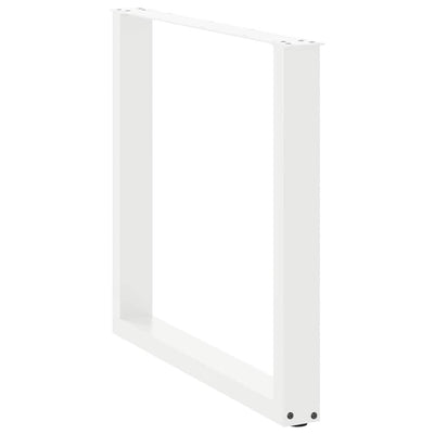 ruokapöydän jalat U-muotoiset 2 kpl Valkoinen 90x(72-73) cm