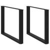 ruokapöydän jalat U-muotoiset 2 kpl Musta 100x(72-73) cm