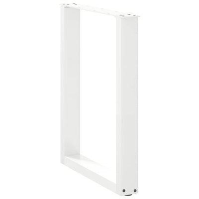 ruokapöydän jalat U-muotoiset 3 kpl valkoinen 70x(72-73) cm