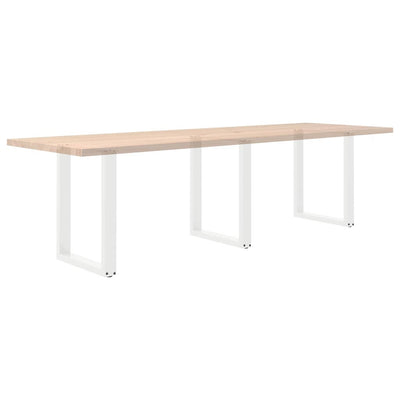ruokapöydän jalat U-muotoiset 3 kpl valkoinen 70x(72-73) cm