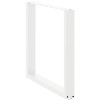 Ruokapöydän jalat U-muotoiset 3 kpl valkoinen 80x(72-73) cm