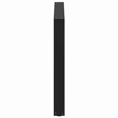 ruokapöydän jalat U-muotoiset 2 kpl Musta 100x(72-73) cm