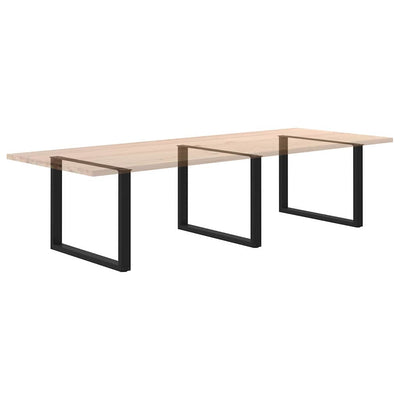 ruokapöydän jalat U-muotoiset 2 kpl Musta 100x(72-73) cm
