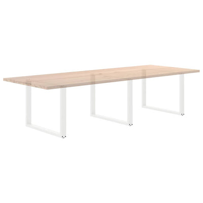 ruokapöydän jalat U-muotoiset 2 kpl Valkoinen 100x(72-73) cm