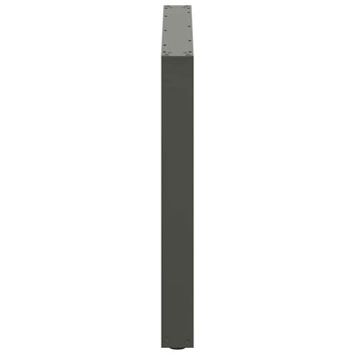 ruokapöydän jalat U-muotoiset 2 kpl Antrasiitti 100x(72-73) cm