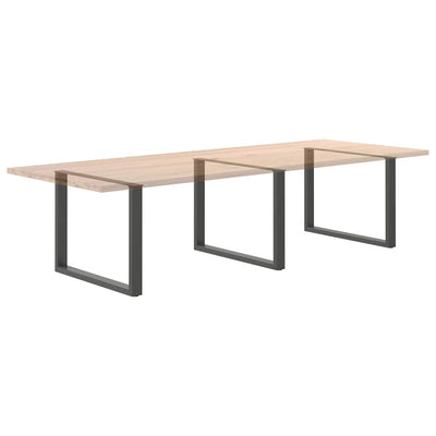 ruokapöydän jalat U-muotoiset 2 kpl Antrasiitti 100x(72-73) cm