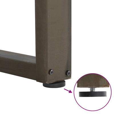 Ruokapöydän jalat U-muoto 3 kpl Luonnonteräs 100x(72-73) cm