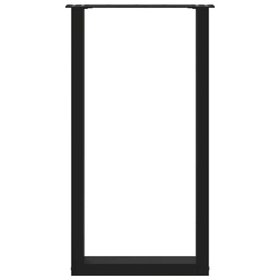 Baaripöydän jalat U-muotoiset 2 kpl musta 40x(90-91) cm teräs