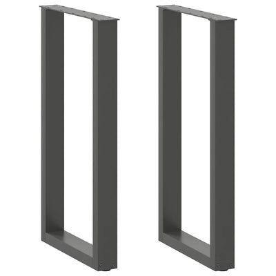 Baaripöydän jalat U-muotoiset 2 kpl 40x(90-91) cm teräs