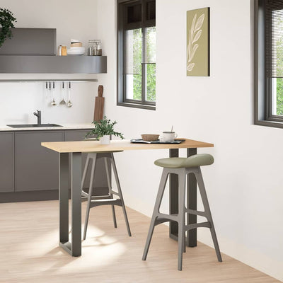 Baaripöydän jalat U-muotoiset 2 kpl 40x(90-91) cm teräs