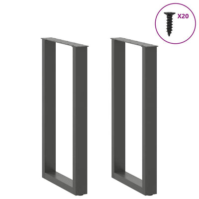 Baaripöydän jalat U-muotoiset 2 kpl 40x(90-91) cm teräs