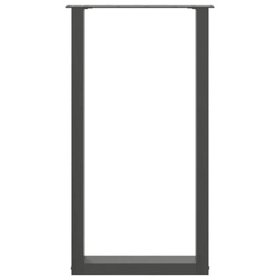 Baaripöydän jalat U-muotoiset 2 kpl 40x(90-91) cm teräs