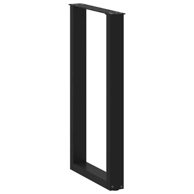 Baaripöydän jalat U-muotoiset 2 kpl musta 50x(90-91) cm teräs