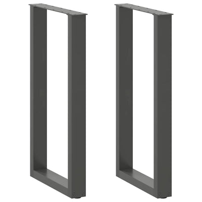 Baaripöydän jalat U-muotoiset 2 kpl 50x(90-91) cm teräs
