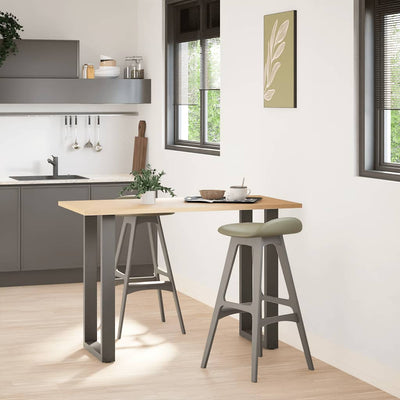 Baaripöydän jalat U-muotoiset 2 kpl 50x(90-91) cm teräs