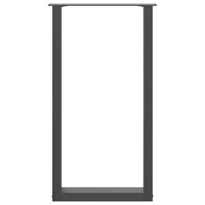 Baaripöydän jalat U-muotoiset 2 kpl 50x(90-91) cm teräs
