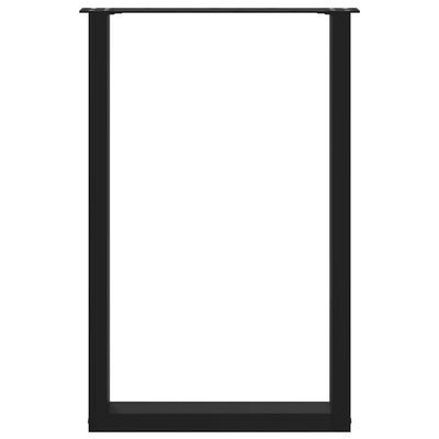 Baaripöydän jalat U-muotoiset 2 kpl musta 60x(90-91) cm teräs