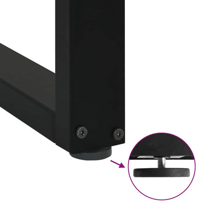 Baaripöydän jalat U-muotoiset 2 kpl musta 60x(90-91) cm teräs