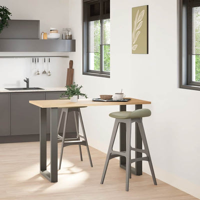 Baaripöydän jalat U-muotoiset 2 kpl 60x(90-91) cm teräs