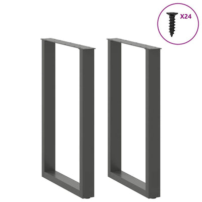 Baaripöydän jalat U-muotoiset 2 kpl 60x(90-91) cm teräs