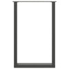 Baaripöydän jalat U-muotoiset 2 kpl 60x(90-91) cm teräs