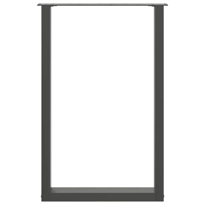 Baaripöydän jalat U-muotoiset 2 kpl 60x(90-91) cm teräs