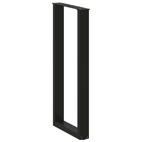 Baaripöydän jalat U-muotoiset 2 kpl musta 40x(100-101) cm teräs
