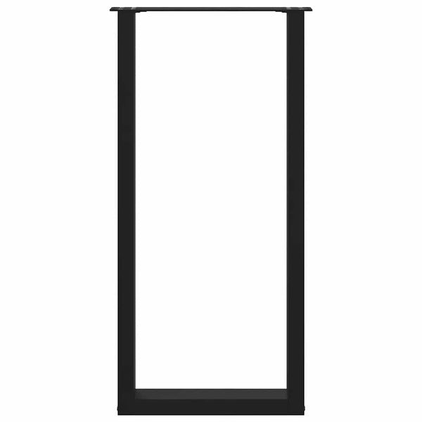 Baaripöydän jalat U-muotoiset 2 kpl musta 40x(100-101) cm teräs