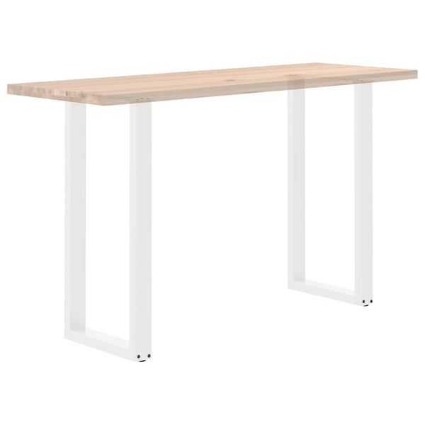 Baaripöydän jalat U-muotoiset 2 kpl valkoinen 40x(100-101) cm teräs