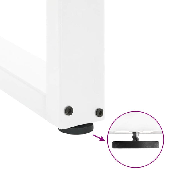 Baaripöydän jalat U-muotoiset 2 kpl valkoinen 40x(100-101) cm teräs