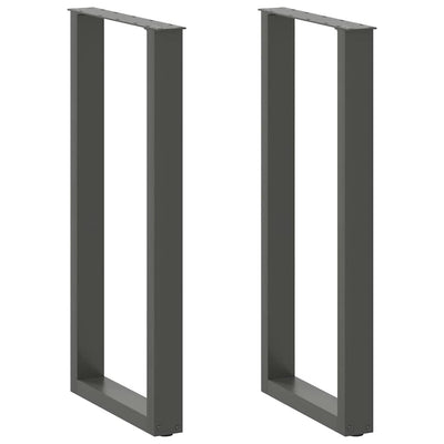 Baaripöydän jalat U-muotoiset 2 kpl 40x(100-101) cm teräs