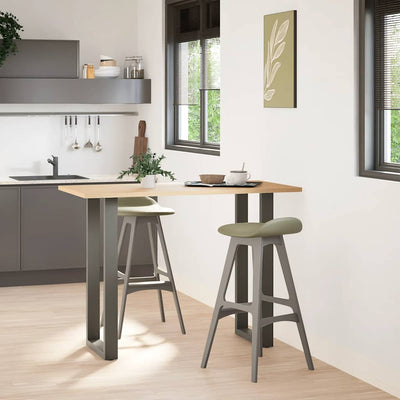 Baaripöydän jalat U-muotoiset 2 kpl 40x(100-101) cm teräs
