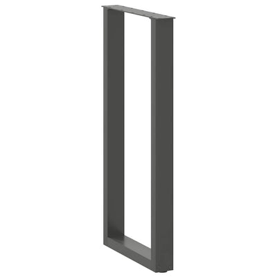 Baaripöydän jalat U-muotoiset 2 kpl 40x(100-101) cm teräs