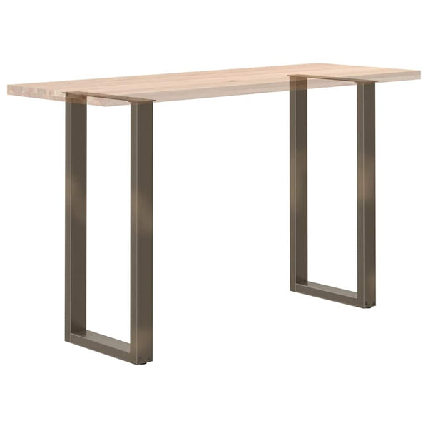 Baaripöydän jalat U-muotoiset 2 kpl Luonnonvärinen teräs 40x(100-101) cm Teräs