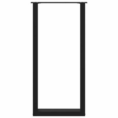 Baaripöydän jalat U-muotoiset 2 kpl musta 50x(100-101) cm teräs