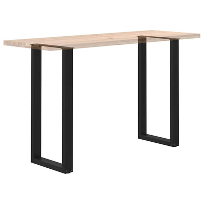 Baaripöydän jalat U-muotoiset 2 kpl musta 50x(100-101) cm teräs