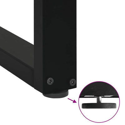 Baaripöydän jalat U-muotoiset 2 kpl musta 50x(100-101) cm teräs