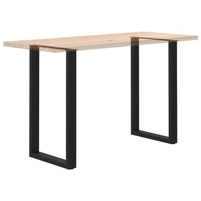 Baaripöydän jalat U-muotoiset 2 kpl musta 60x(100-101) cm teräs