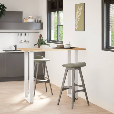 Baaripöydän jalat U-muotoiset 2 kpl 40x(110-111) cm teräs