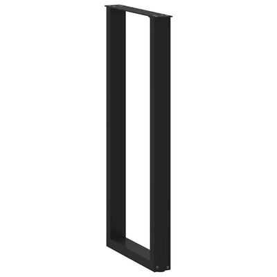 Baaripöydän jalat U-muotoiset 2 kpl musta 50x(110-111) cm teräs