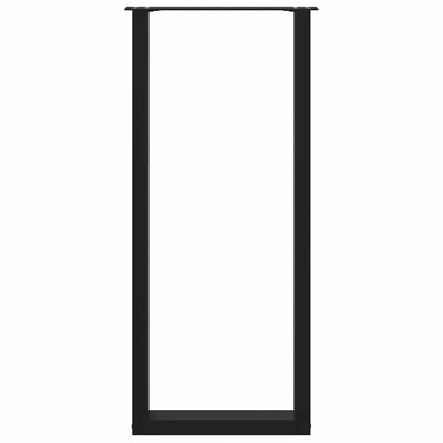 Baaripöydän jalat U-muotoiset 2 kpl musta 50x(110-111) cm teräs