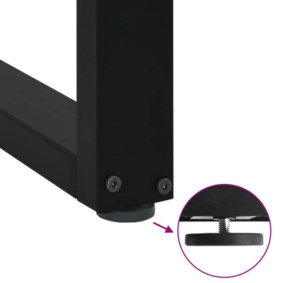 Baaripöydän jalat U-muotoiset 2 kpl musta 50x(110-111) cm teräs