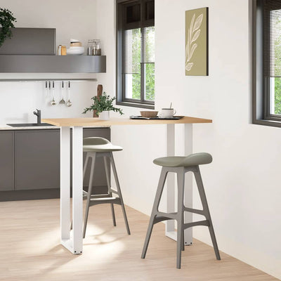 Baaripöydän jalat U-muotoiset 2 kpl 50x(110-111) cm teräs