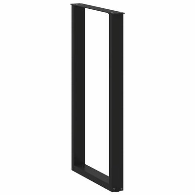 Baaripöydän jalat U-muotoiset 2 kpl musta 60x(110-111) cm teräs